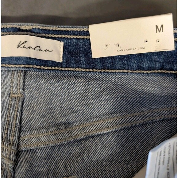 NEW KanCan Shorts Women's Size Medium Button Fly Distressed Raw Hem Denim Beach - Picture 10 of 12